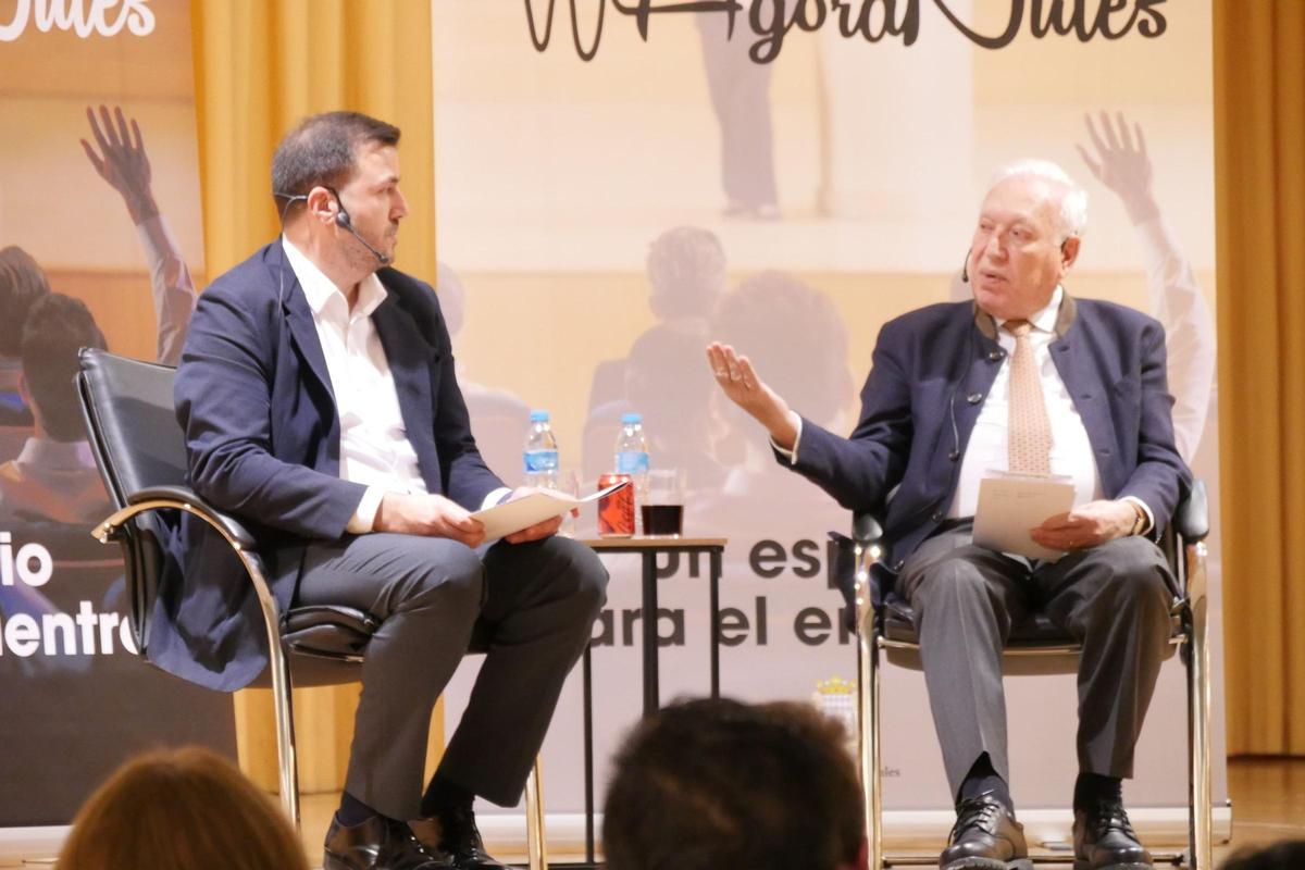 José Manuel García-Margallo en un momento de su intervención en Ágora Nules.