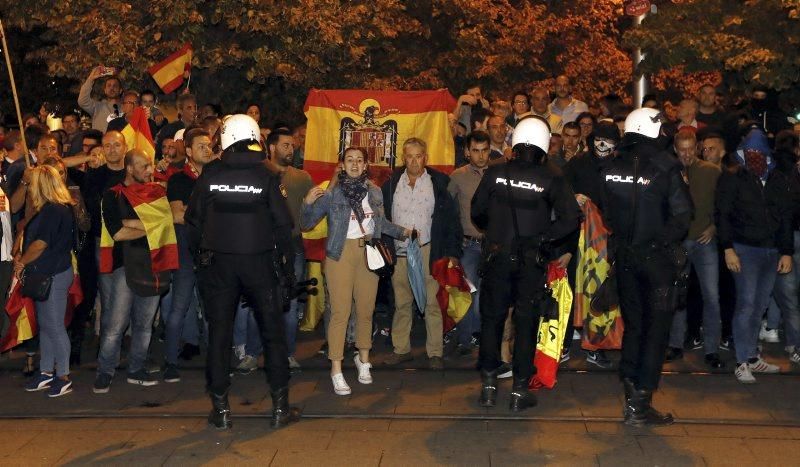 Manifestaciones en Plaza España por el 'procés'