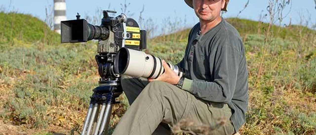 Toni Escandell durant el rodatge del documental.