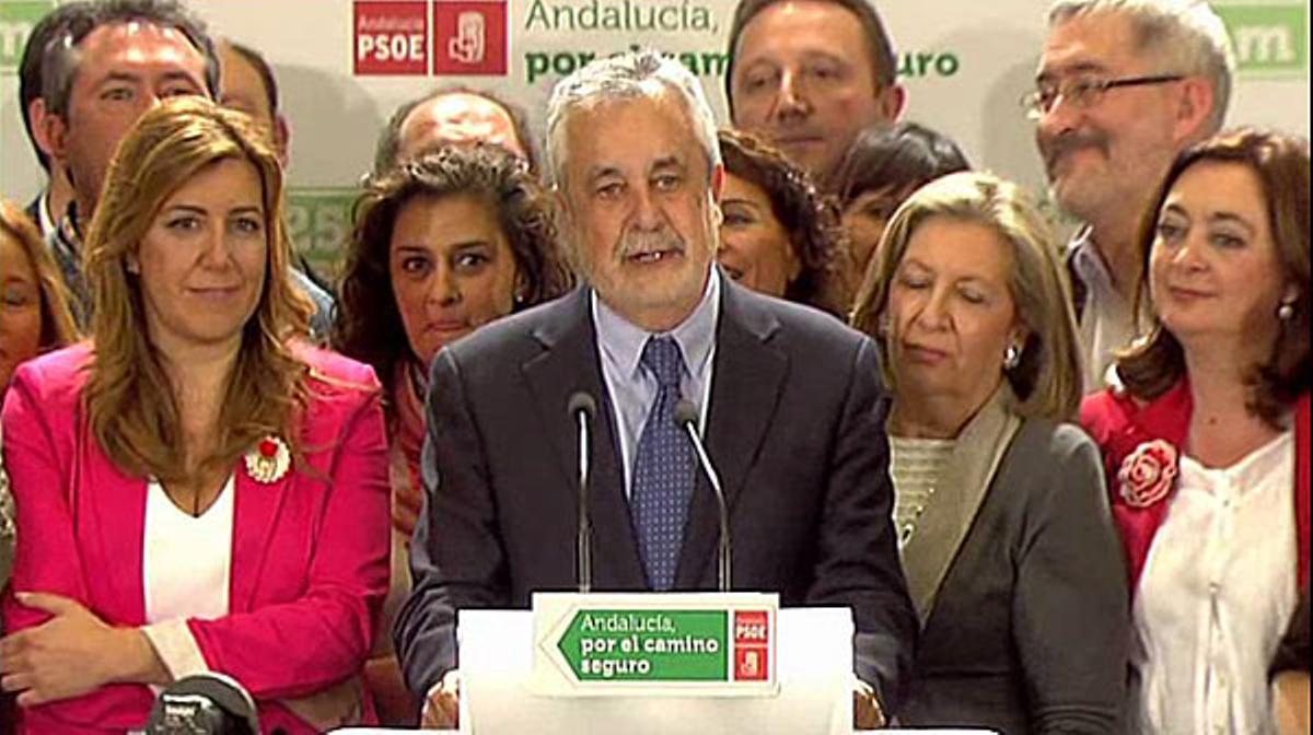 El PSOE ha recuperat bona part de la confiança que havia perdut en les generals, assegura José Antonio Griñán després dels resultats obtinguts a Andalusia.