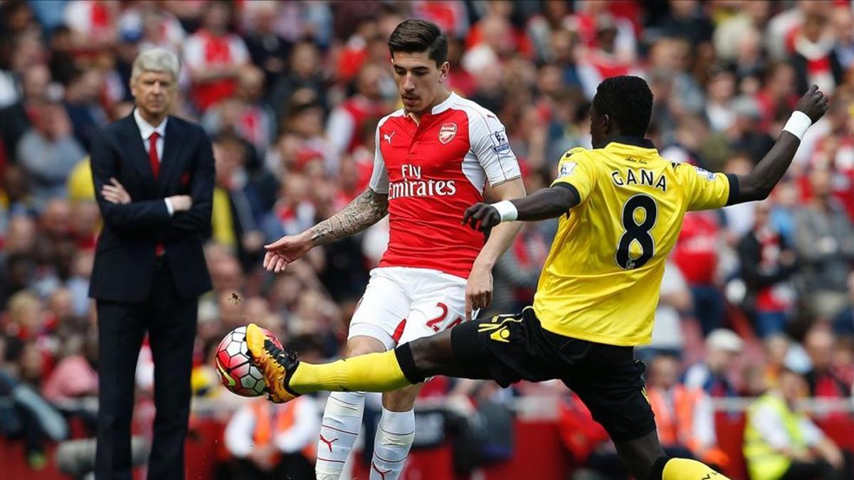 Bellerín, en un partido con el Arsenal