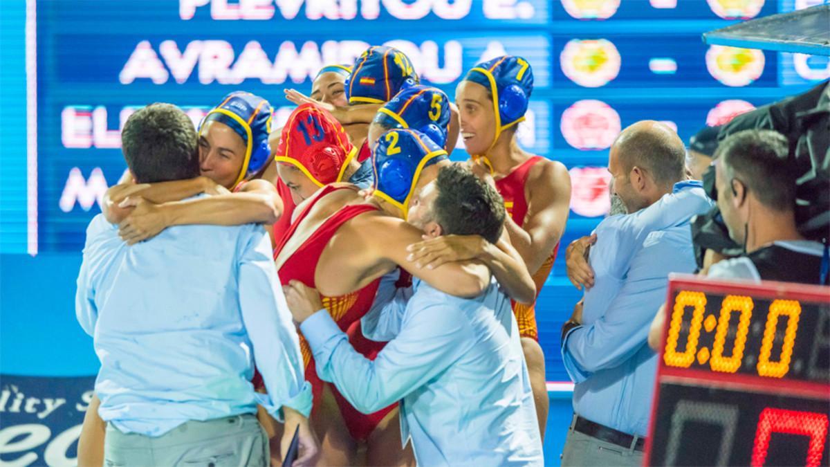 Alegría del joven equipo español que está en semifinales del Mundial