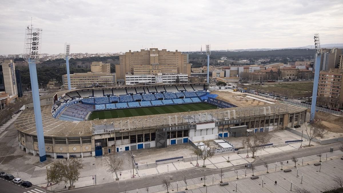 Panorámica de La Romareda en febrero del 2025