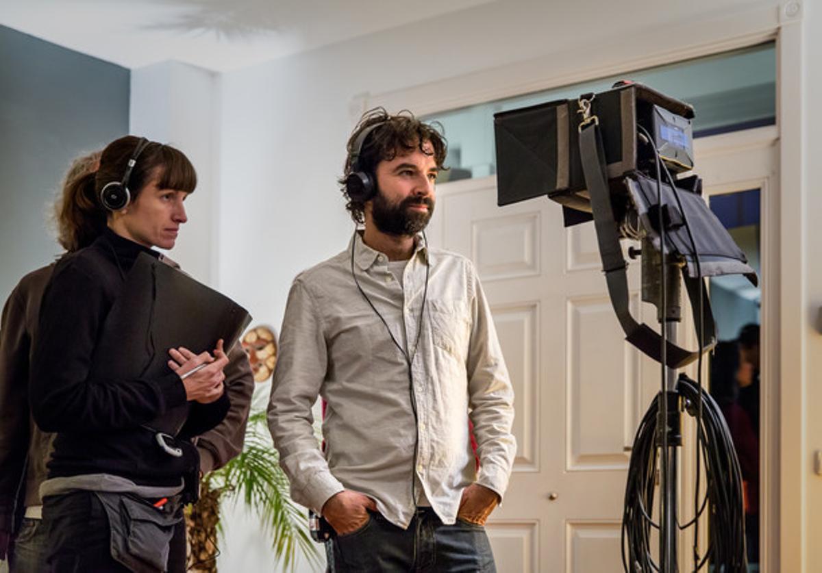 Mateo Gil, en un moment del rodatge de ’Proyecto Lázaro’.