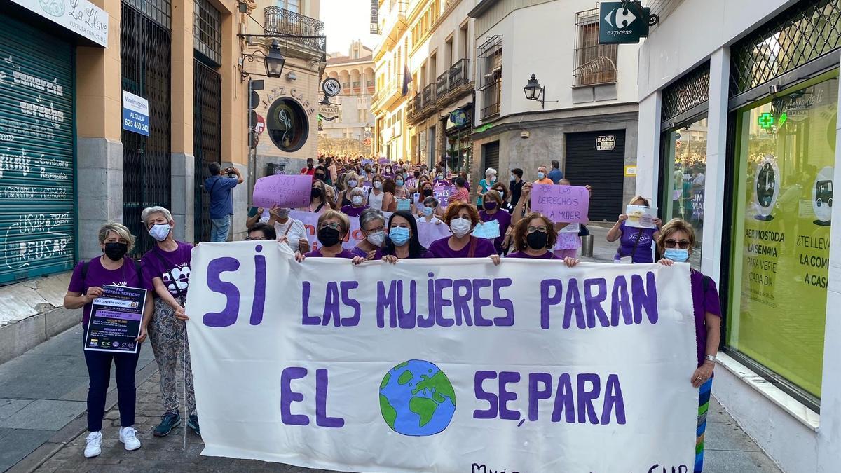 Imagen de una concentración feminista el pasado jueves.