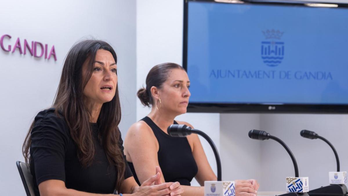 Balbina Sendra y Esther Sapena, portavoces del Gobierno Local de Gandia