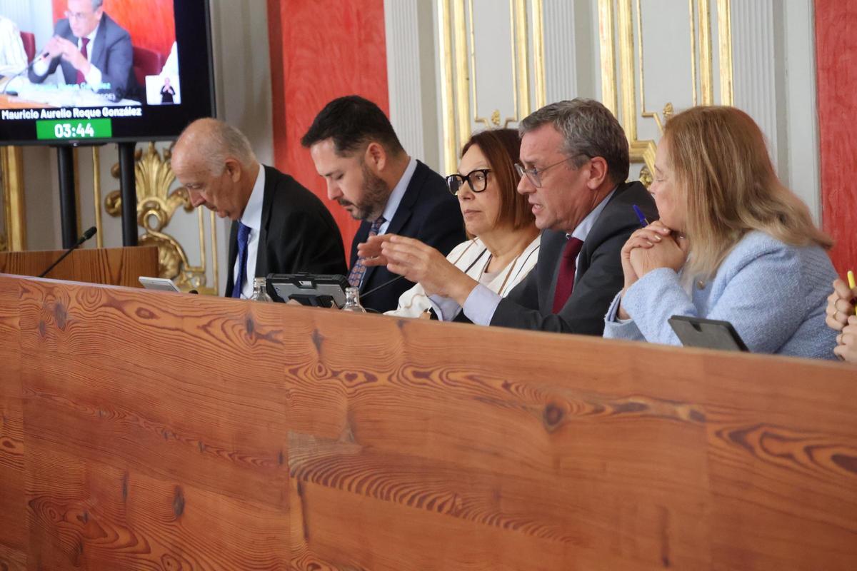 El concejal Mauricio Roque durante el pleno del mes de abril.