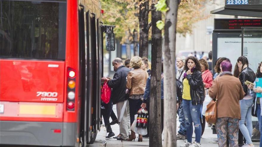 Los usos del transporte urbano en Zaragoza crecen un 7,9 % en 2017