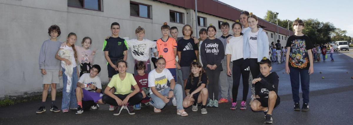 Estudiantes d’ún de los colexos participantes.
