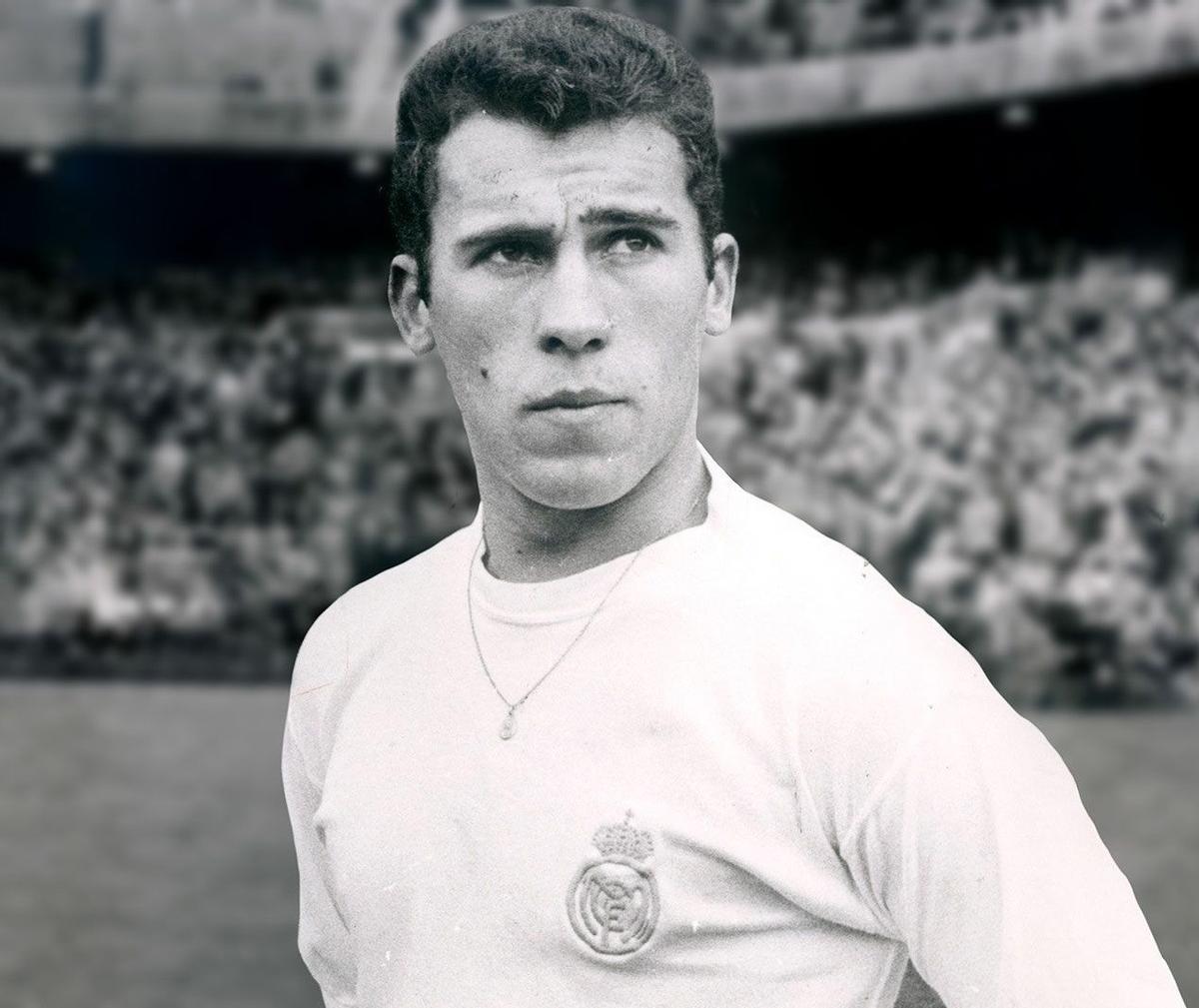 Amancio, con la camiseta del Real Madrid.