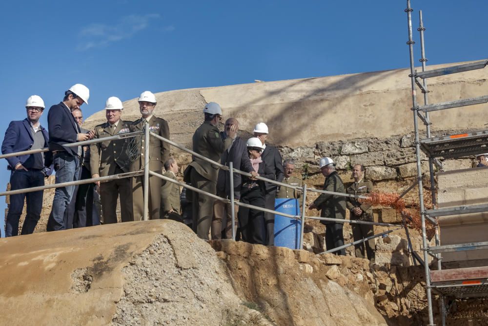 Visita a las obras del Castell de Sant Carles de Palma