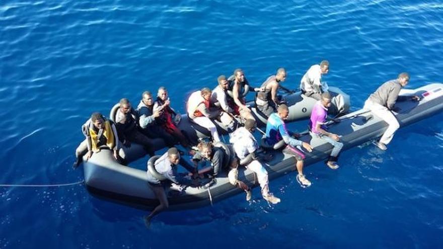 Los inmigrantes rescatados el pasado 29 de octubre por Salvamento Marítimo.