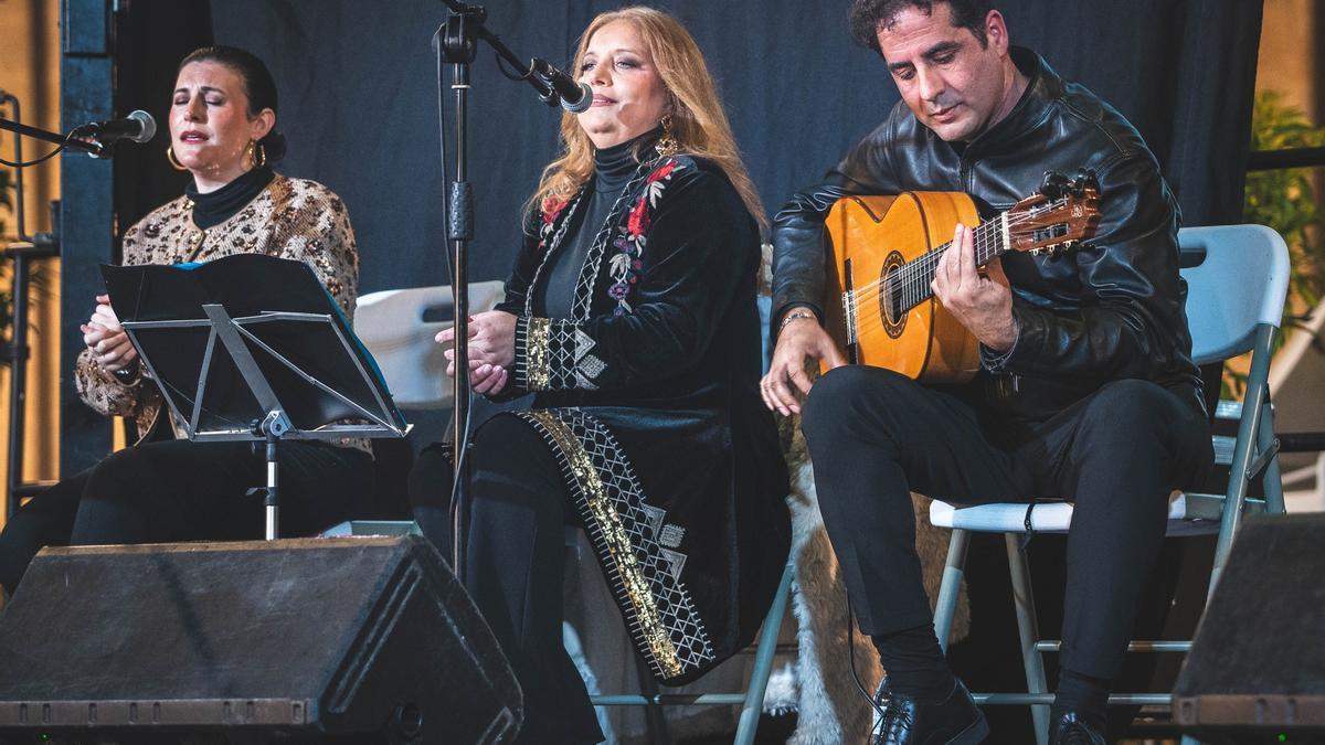 Un momento del espectáculo de ayer por la noche.