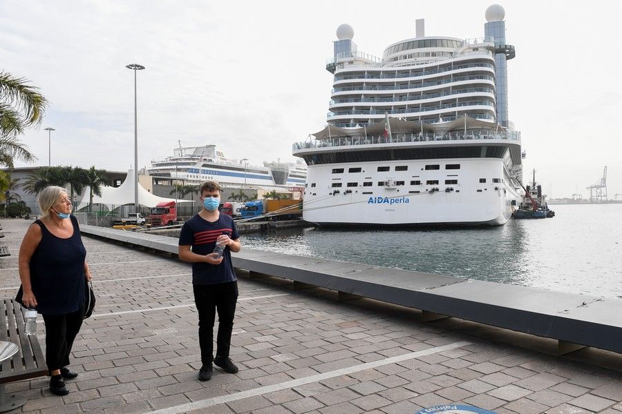 Cruceristas en el muelle Santa Catalina