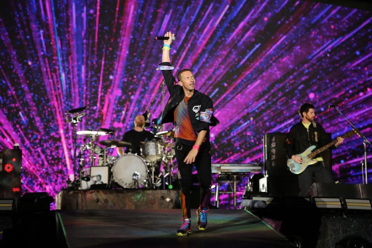 Coldplay en uno de sus conciertos de la gira