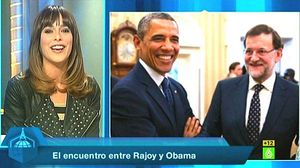 Belén Cuesta i la trobada Obama-Rajoy (‘En el aire’, La Sexta).
