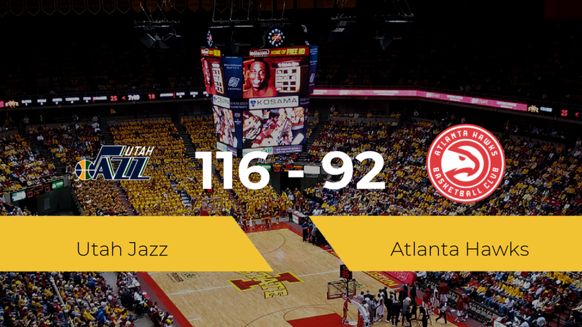 Utah Jazz consigue vencer a Atlanta Hawks (116-92)