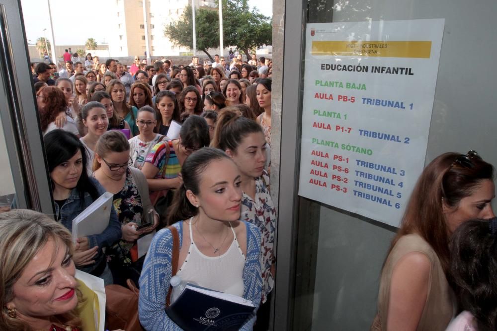 Aspirantes en uno de los tribunales de Cartagena