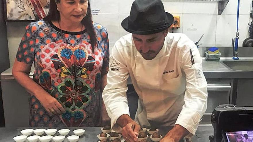 Marinieves Febles y Pablo Amigó la pasada semana en el restaurante Noi.