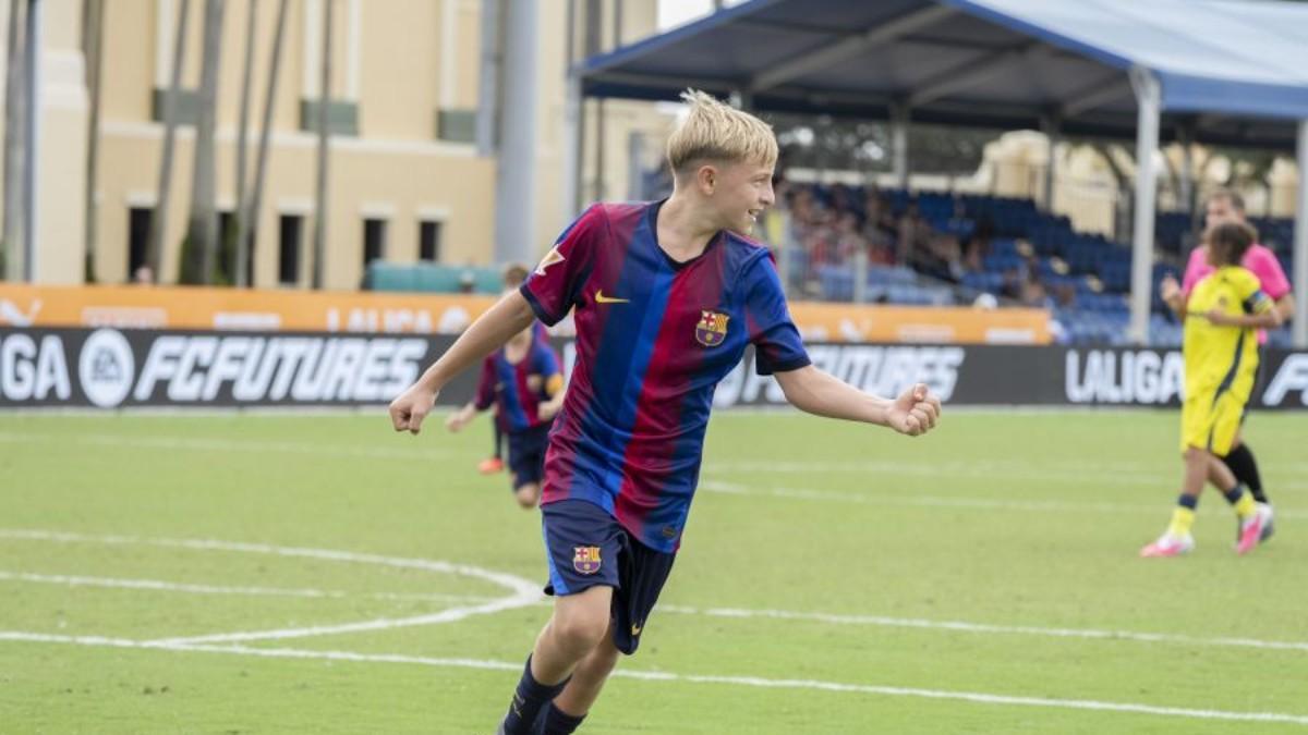 Josep Curto marcó el primer gol del Barça