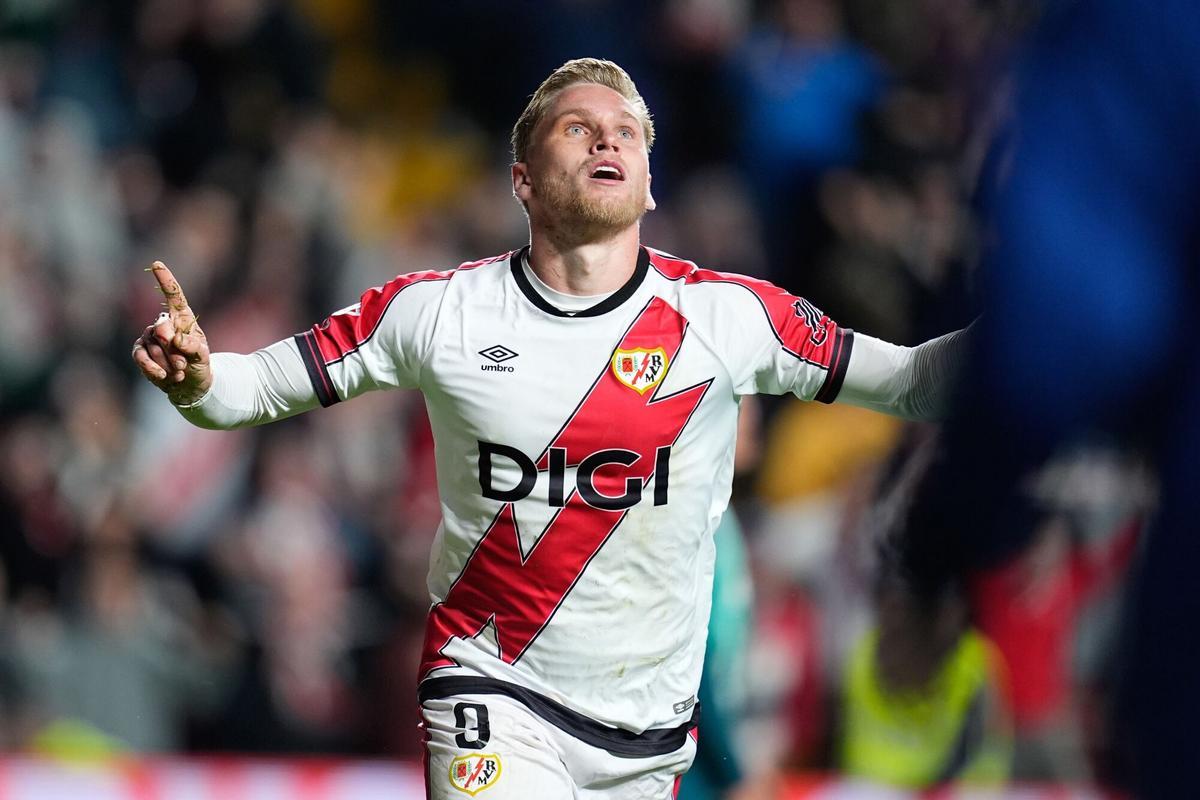 Alemao celebra un gol con el Rayo Vallecano