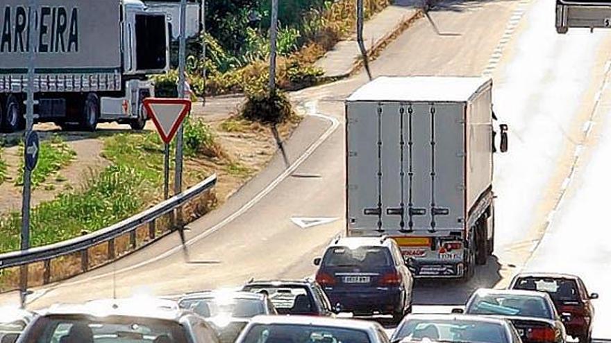 Carretera donde se produjo el accidente del ciclomotor.