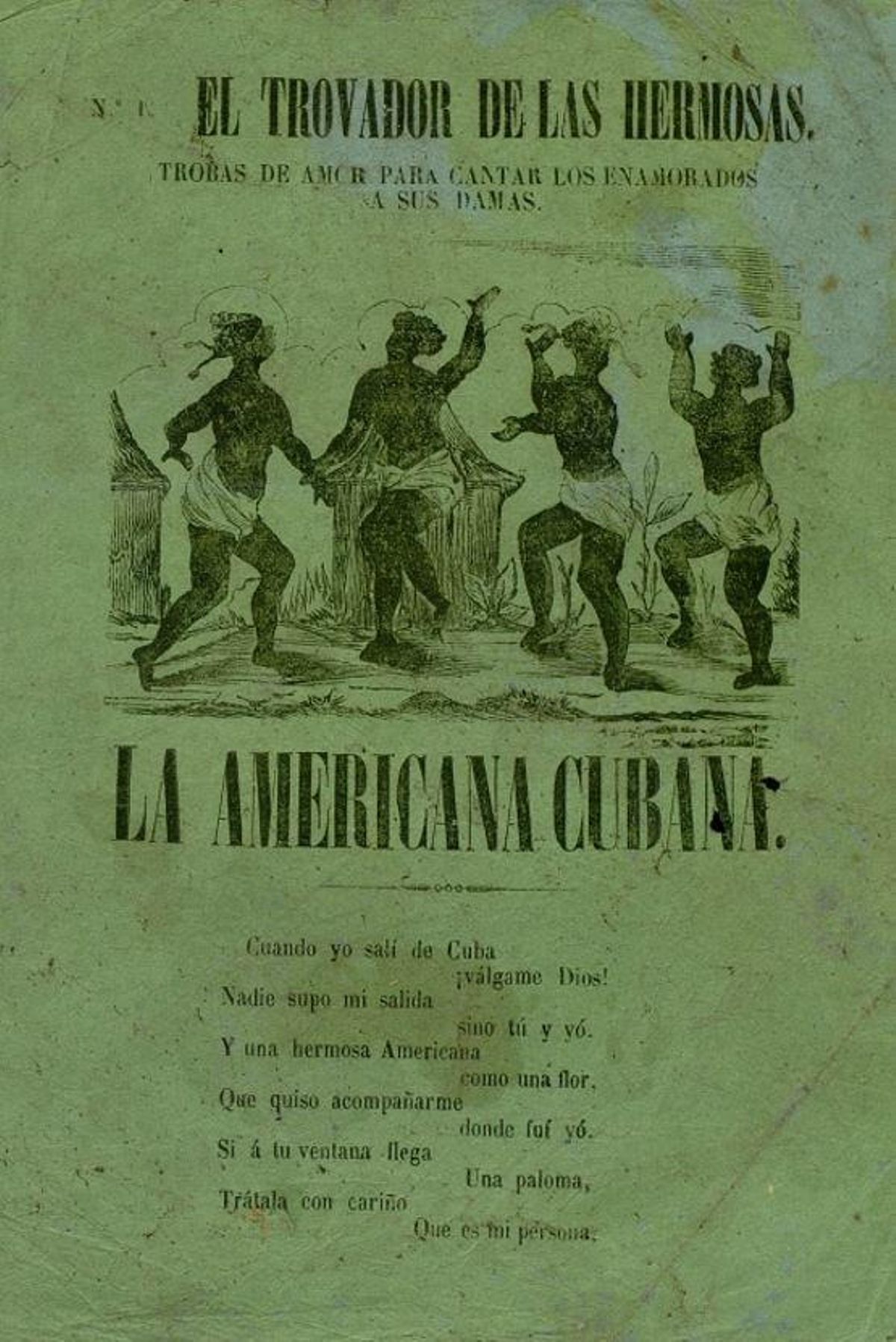 L’havanera «La americana cubana», publicada el 1861 a la col·lecció «El Trovador de las Hermosas».