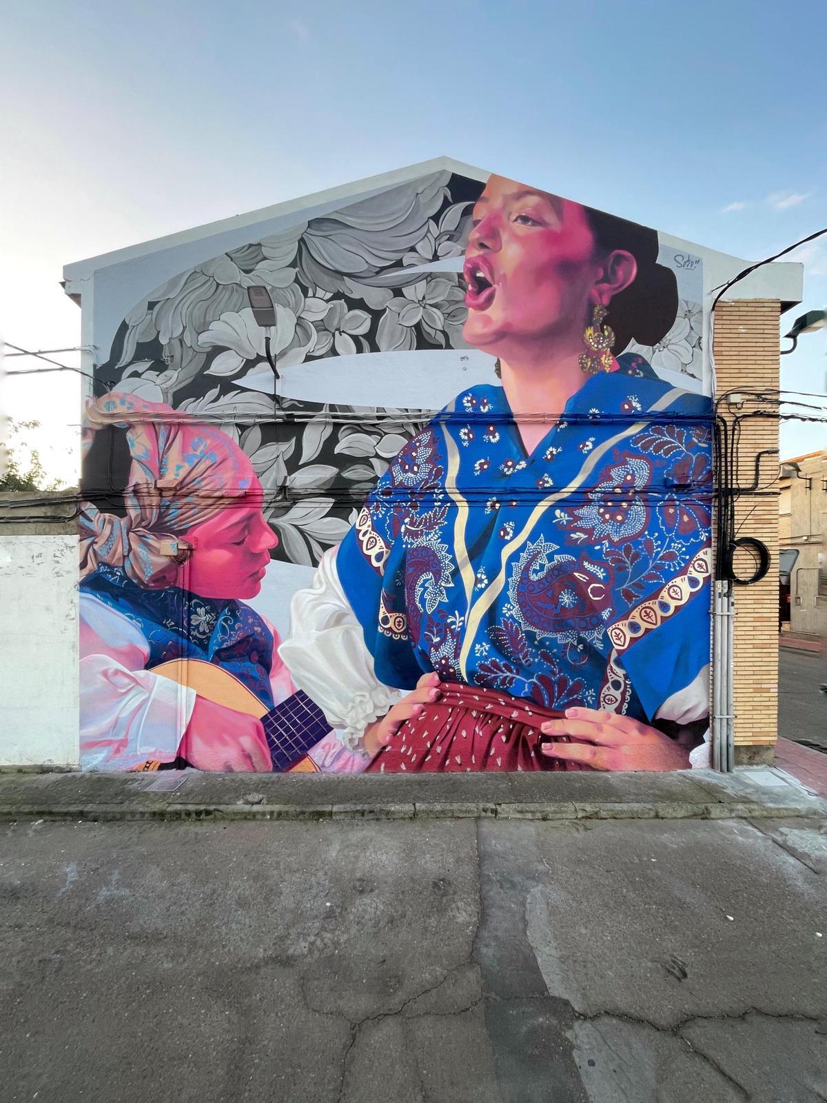 'Jota Aragonesa', mural creado el año pasado para el Festival Asalto en Épila.