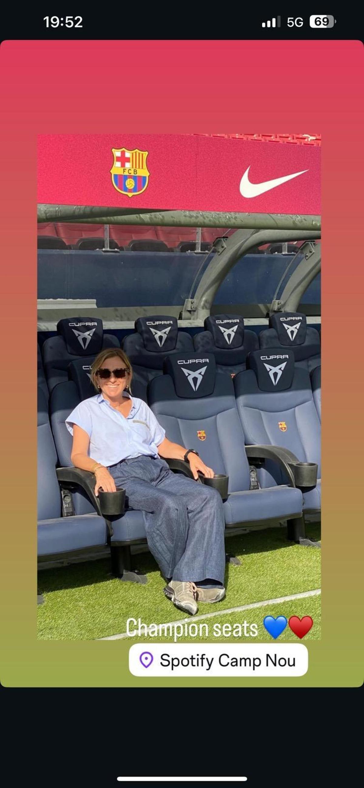 La presidenta Limak en el Spotify Camp Nou.