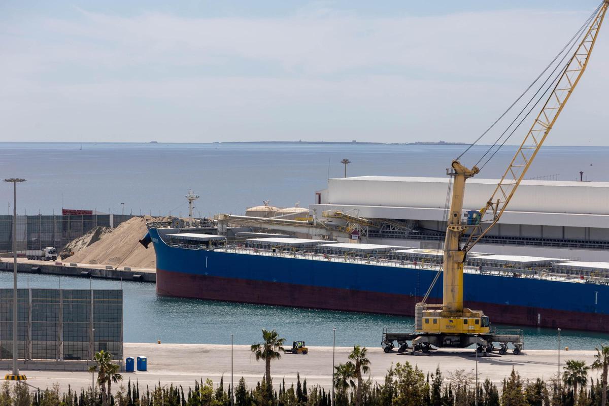 El muelle 17, donde se asienta la nave cerrada de graneles.