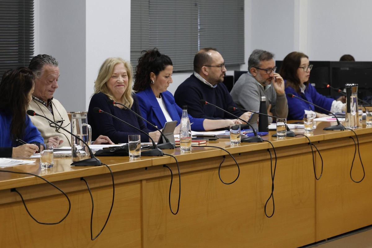 Concejales del PP en un pleno de Castrillón