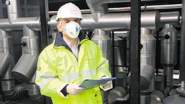 El ingeniero Juan Pablo Ayuso, a pie de obra.