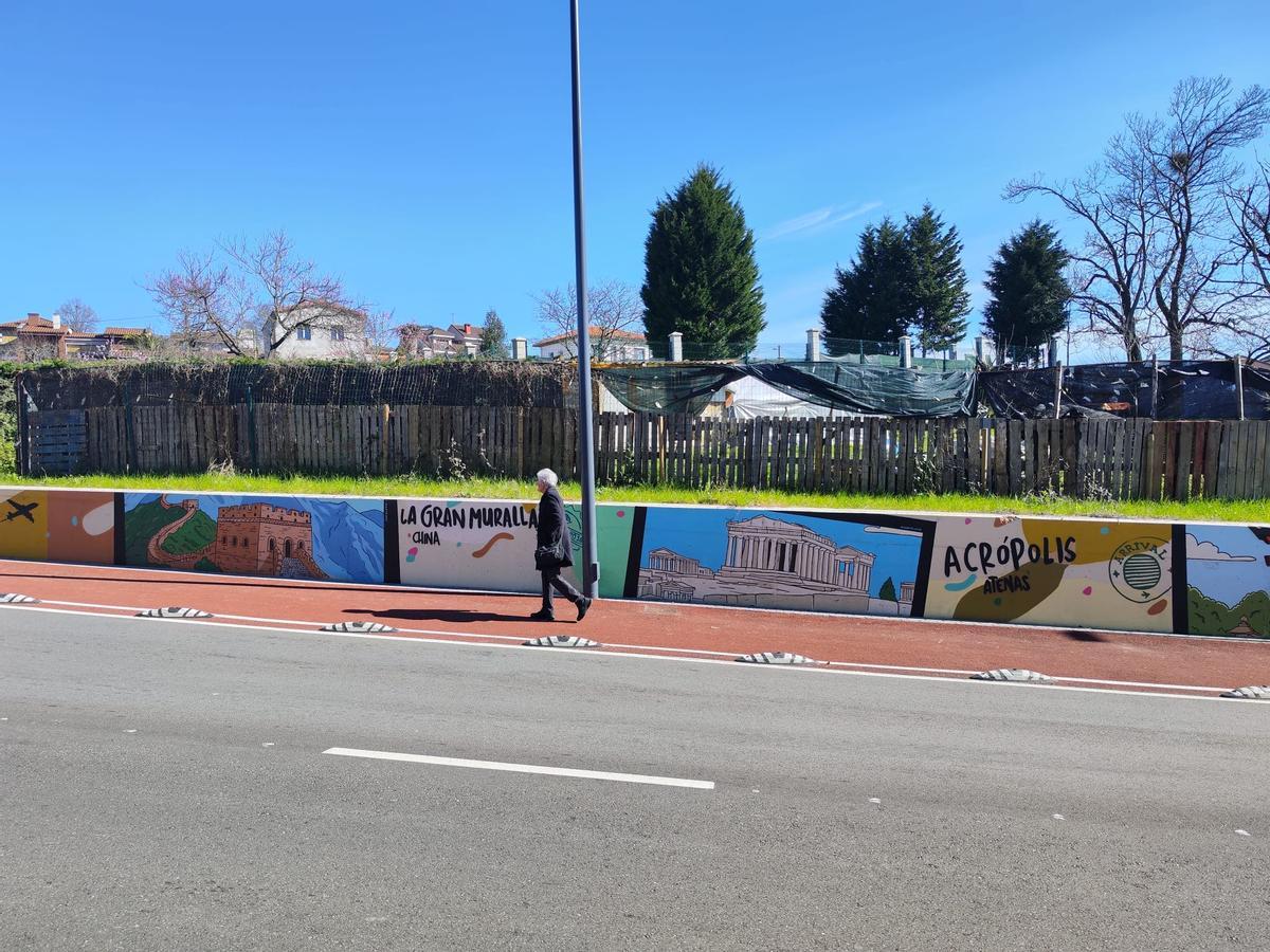 Así es el grafiti más internacional de Siero