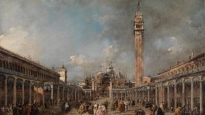 Francesco Guardi, La fiesta de la Ascensión en la plaza de San Marcos, h. 1775