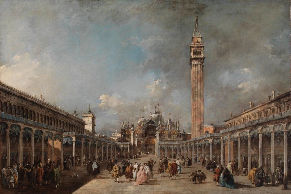 Francesco Guardi, 'La fiesta de la Ascensión en la plaza de San Marcos', h. 1775