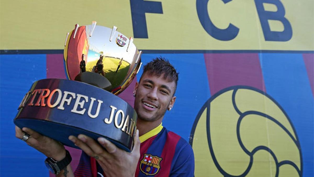 Neymar, en la previa del Gamper del año pasado