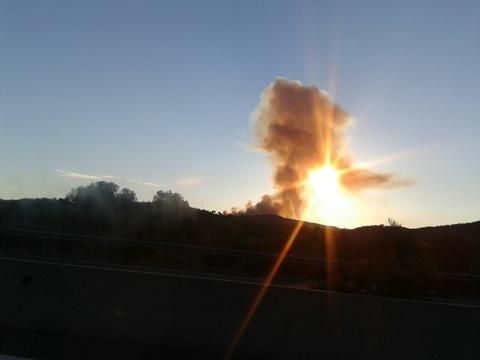 Incendio forestal en Benifairó de les Valls.