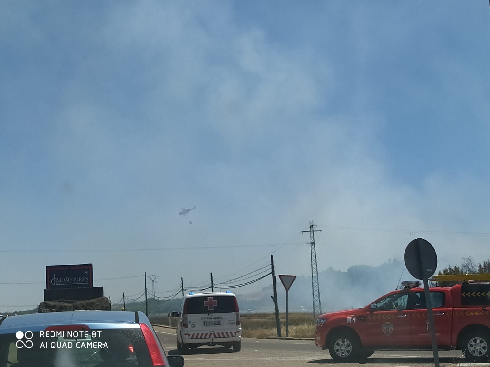 Imágenes del incendio en la N-432