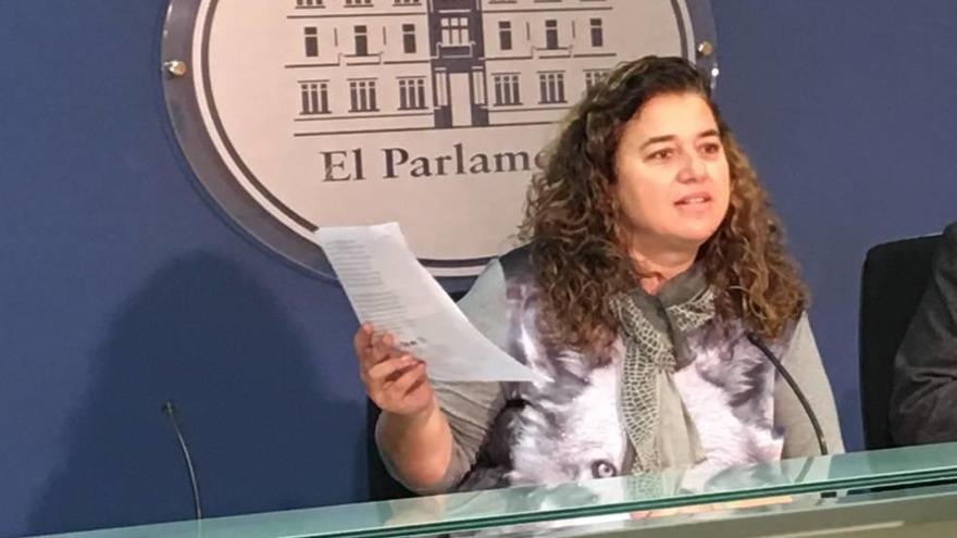 La portavoz del Govern, Pilar Costa, en rueda de prensa.