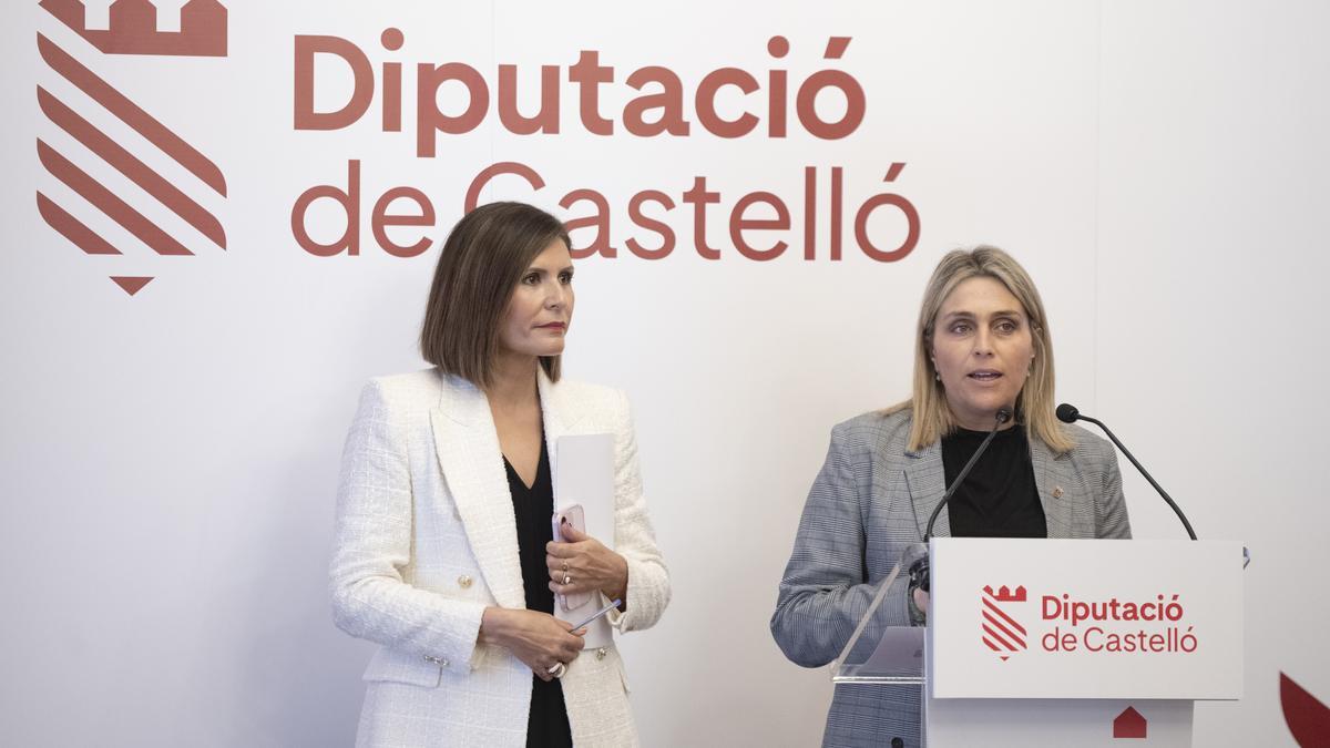 La vicepresidenta, María Ángeles Pallarés, y la presidenta, Marta Barrachina, en la presentación realizada este jueves.