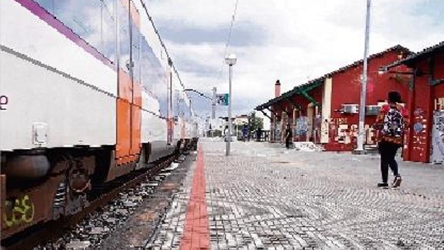 L&#039;estació de tren de Celrà, en una imatge d&#039;arxiu.