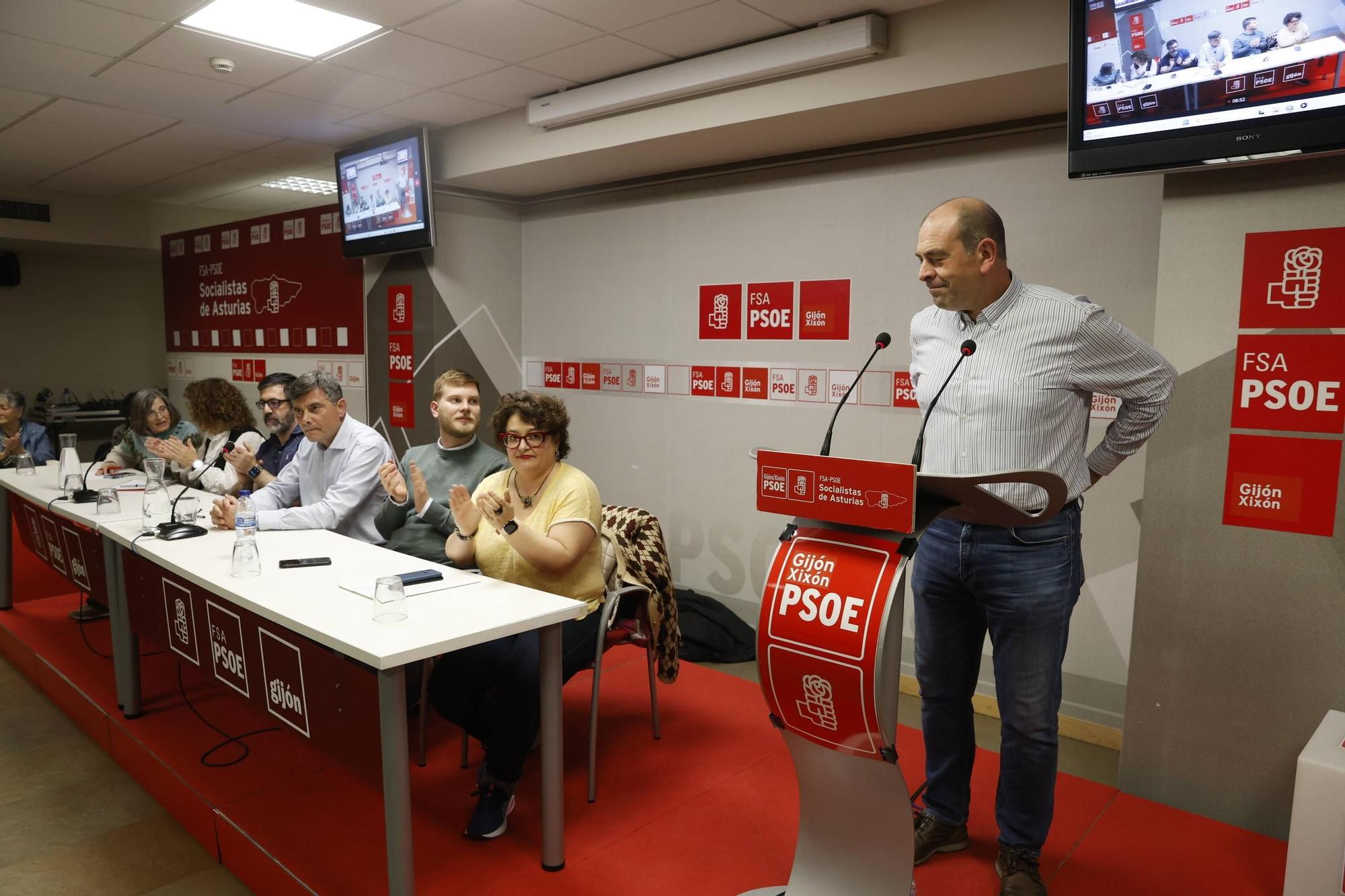 La victoria de Monchu García como secretario general del PSOE de Gijón, en imágenes