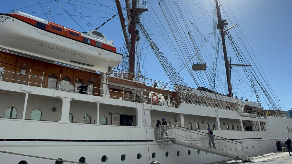 Imagen del 'Sea Cloud II', uno de los cruceros que atracará este fin de semana en el Puerto de Las Palmas