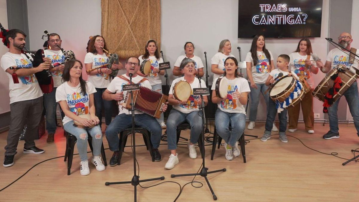 Actuación de Farrapos de Cesullas no programa «Traes unha cantiga?» deste domingo.