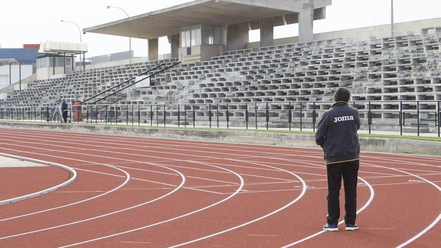 Un aspecto de las nuevas pistas de atletismo en el Príncipes de España.