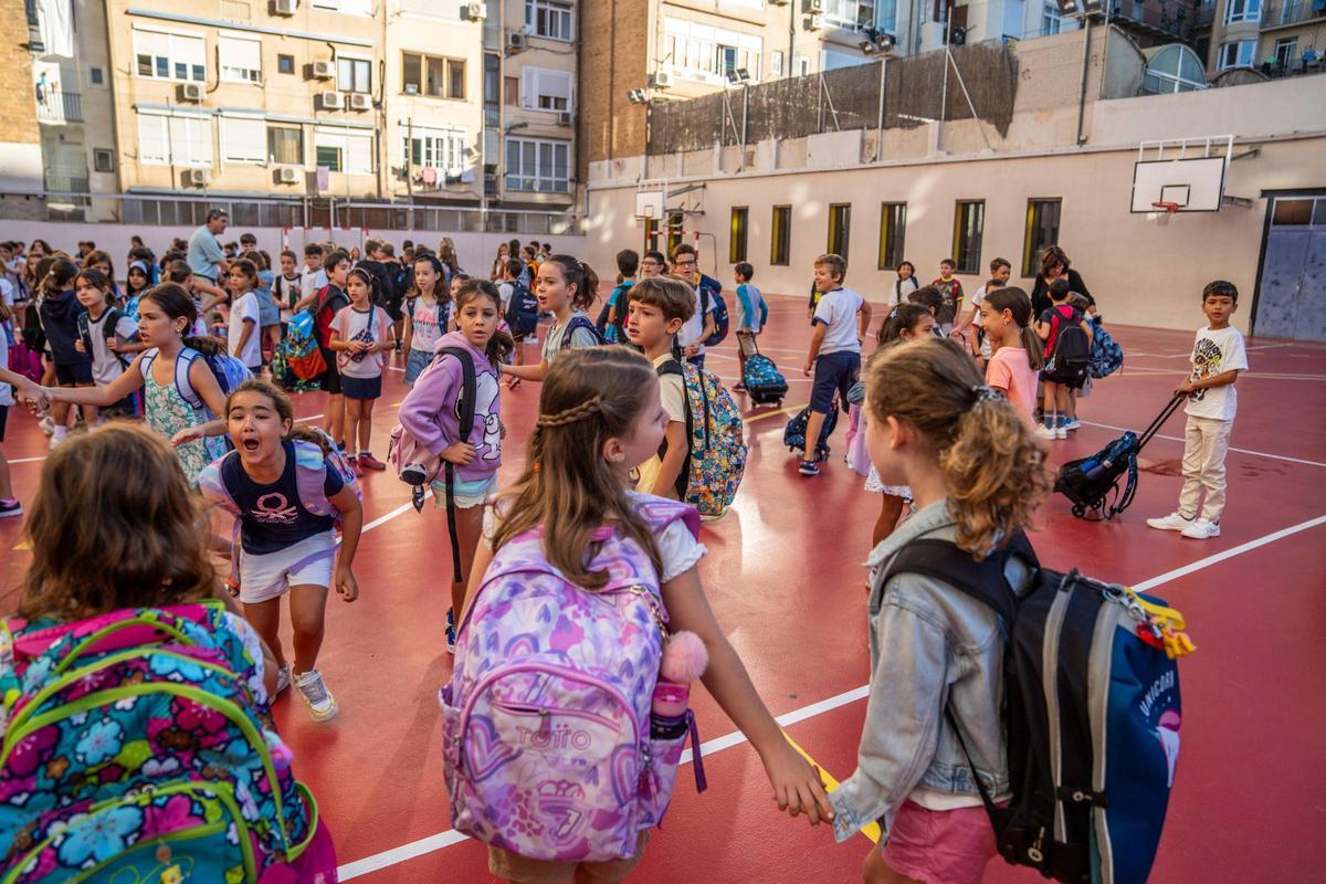 Vuelta al cole en la Escola Pia Sant Miquel de Barcelona