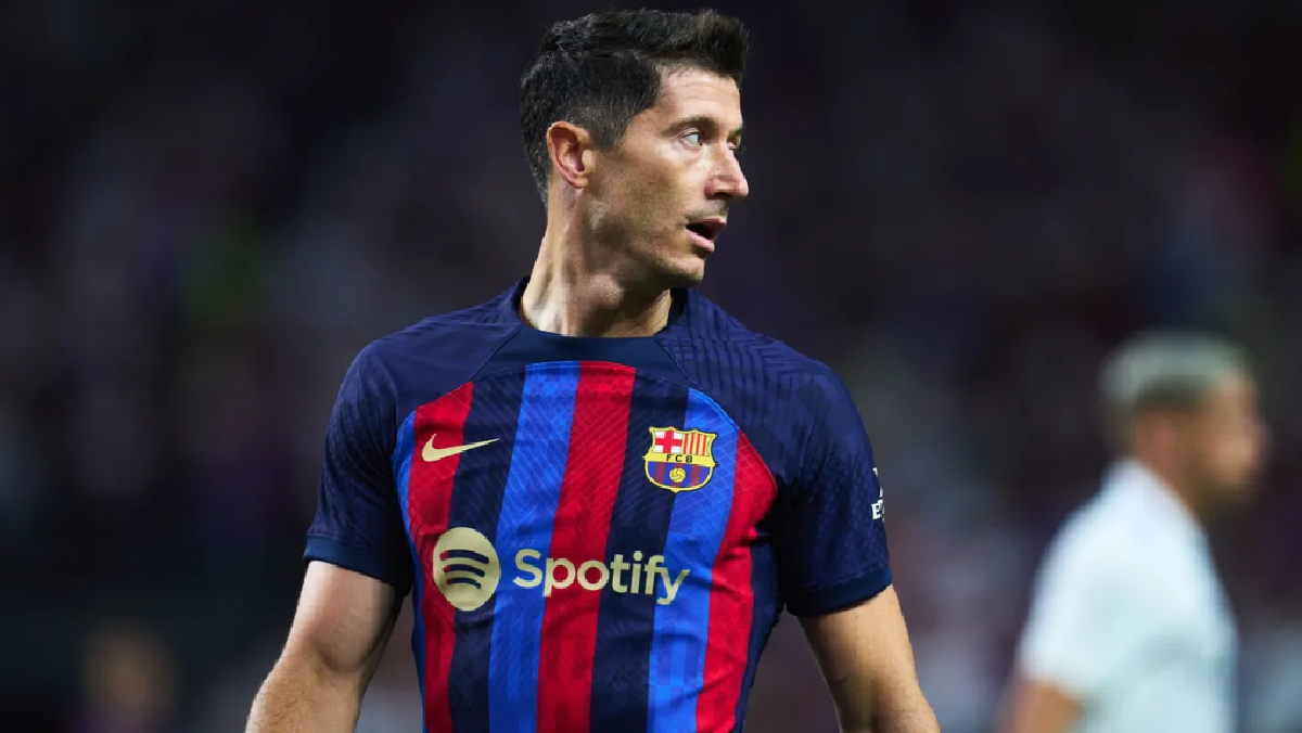 Robert Lewandowski, en su debut con el Barça.