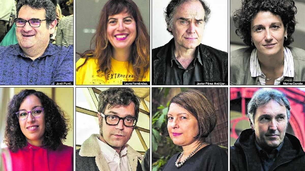 Jordi Puntí, Laura Fernández, Javier Pérez Andújar, Marina Garcés, Najat El Hachmi, Miqui Otero, Clara Usón y Carlos Zanón.