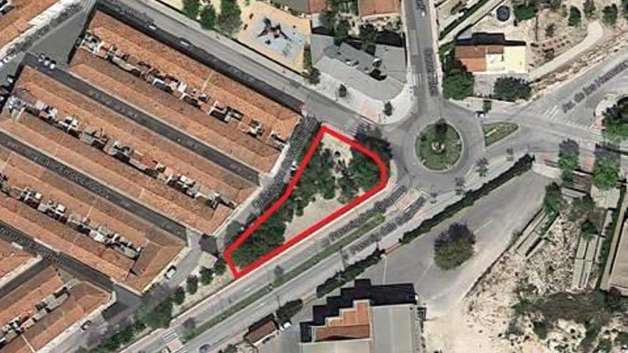 Zona propuesta en la glorieta de Félix Rodríguez de la Fuente.