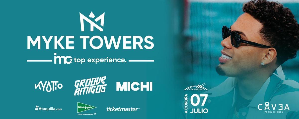 A la venta las últimas entradas para el concierto de Myke Towers en A Coruña.